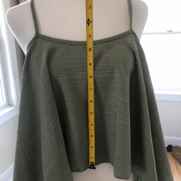 High-low Flowy Green Dress Casual Tank with Spagetti Straps NWOT - Picture 5 of 5